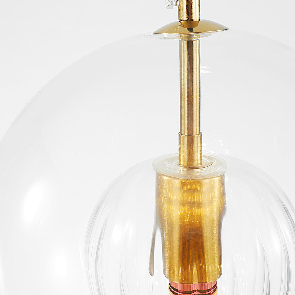 Hängelampe Glas Rund Transparent Amber G4 LED Modern 1-flammig | Restfield