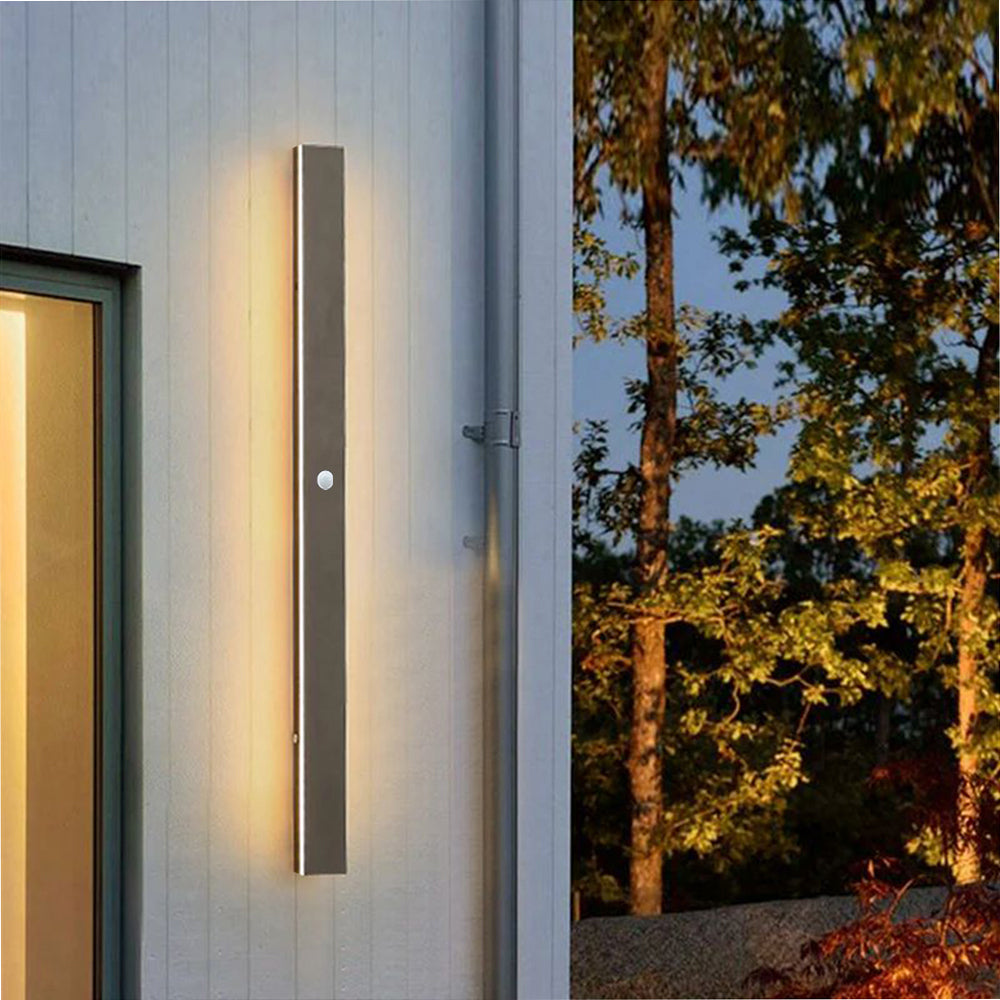 Buitenwandlamp LED Lineair Metaal Acryl IP65 Tuin Gang Zwart 30-200cm Dimbaar | Sansoti