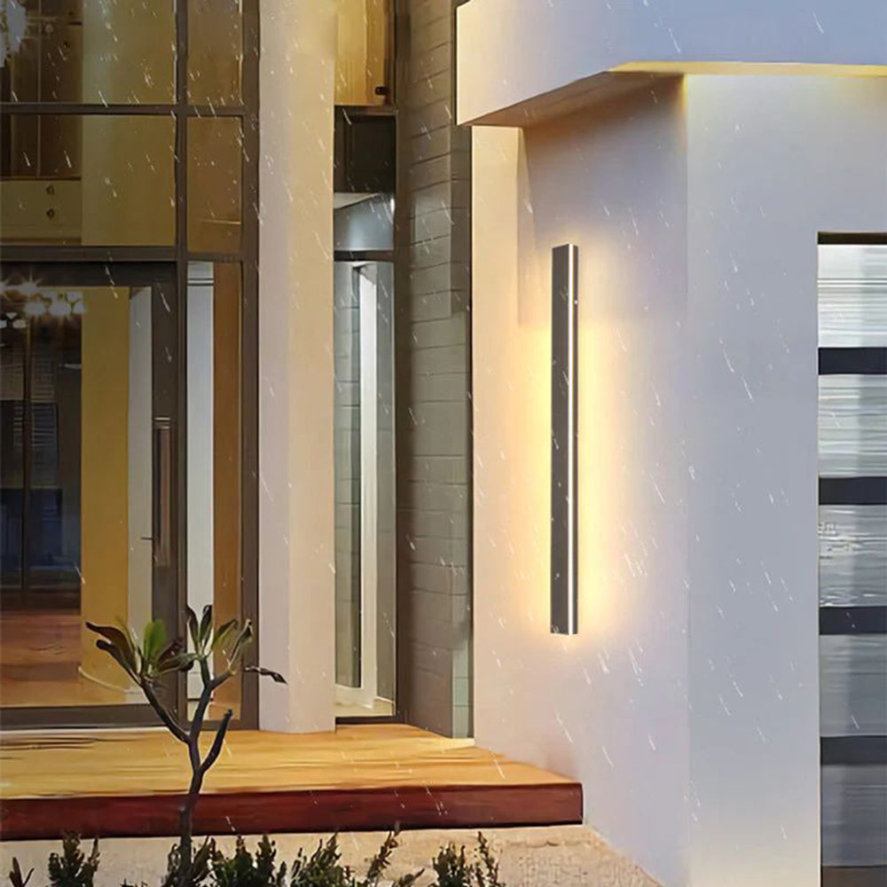Buitenwandlamp LED Lineair Metaal Acryl IP65 Tuin Gang Zwart 30-200cm Dimbaar | Sansoti