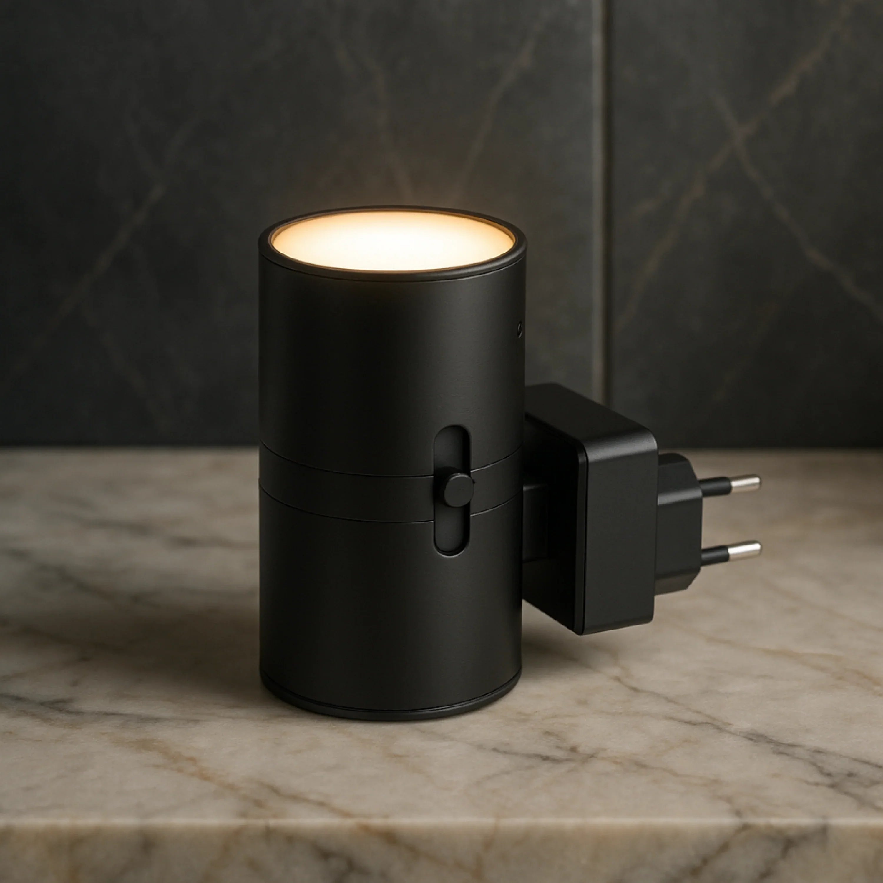 Applique à intensité variable avec fonction veilleuse, lampe à prise, éclairage LED moderne noir et blanc pour chambre et chambre d’enfant | Sansoti