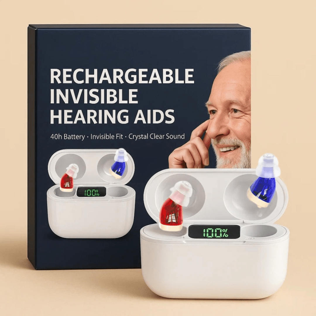Wiederaufladbares Hörgerät Unsichtbar In-Ear Komfortabel Diskret Klarer Klang für den täglichen Gebrauch Senioren | Sansoti