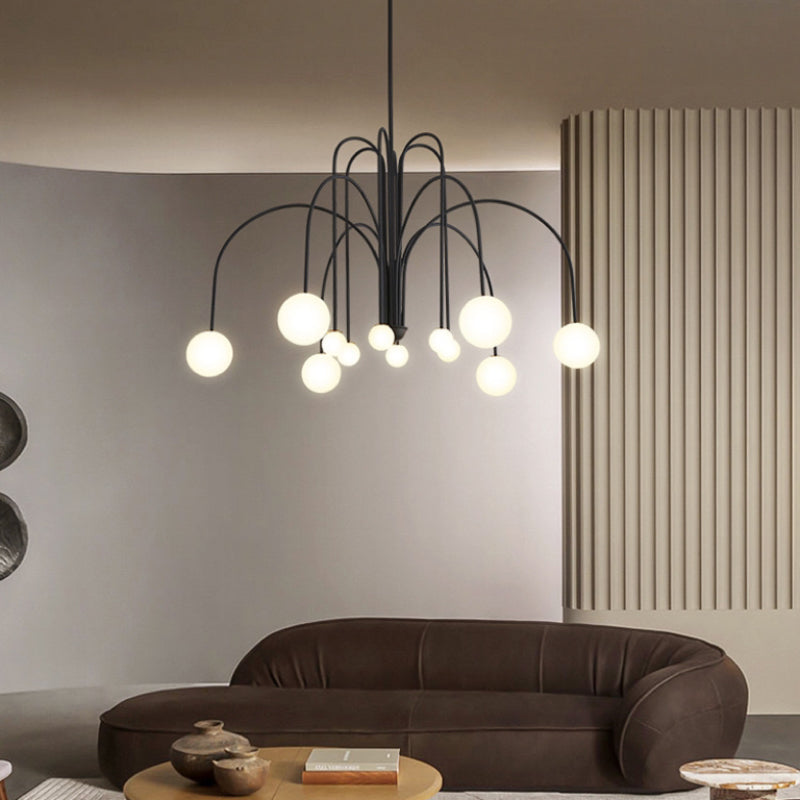 Hanglamp Zwaluwen Metaal Glas Zwart Goud Roze G9 LED Woonkamer Slaapkamer Decoratief | Sansoti