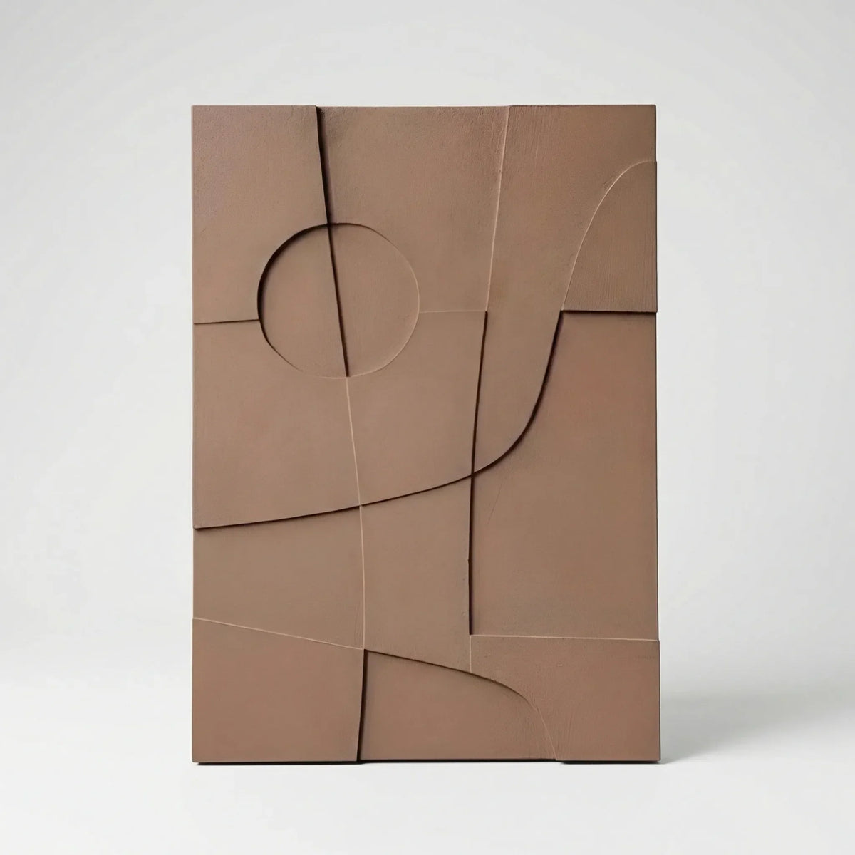 Abstract Wall Decor with Geometric Lines and 3D Effect for Living Room and Bedroom in Natural Tones | Sansoti