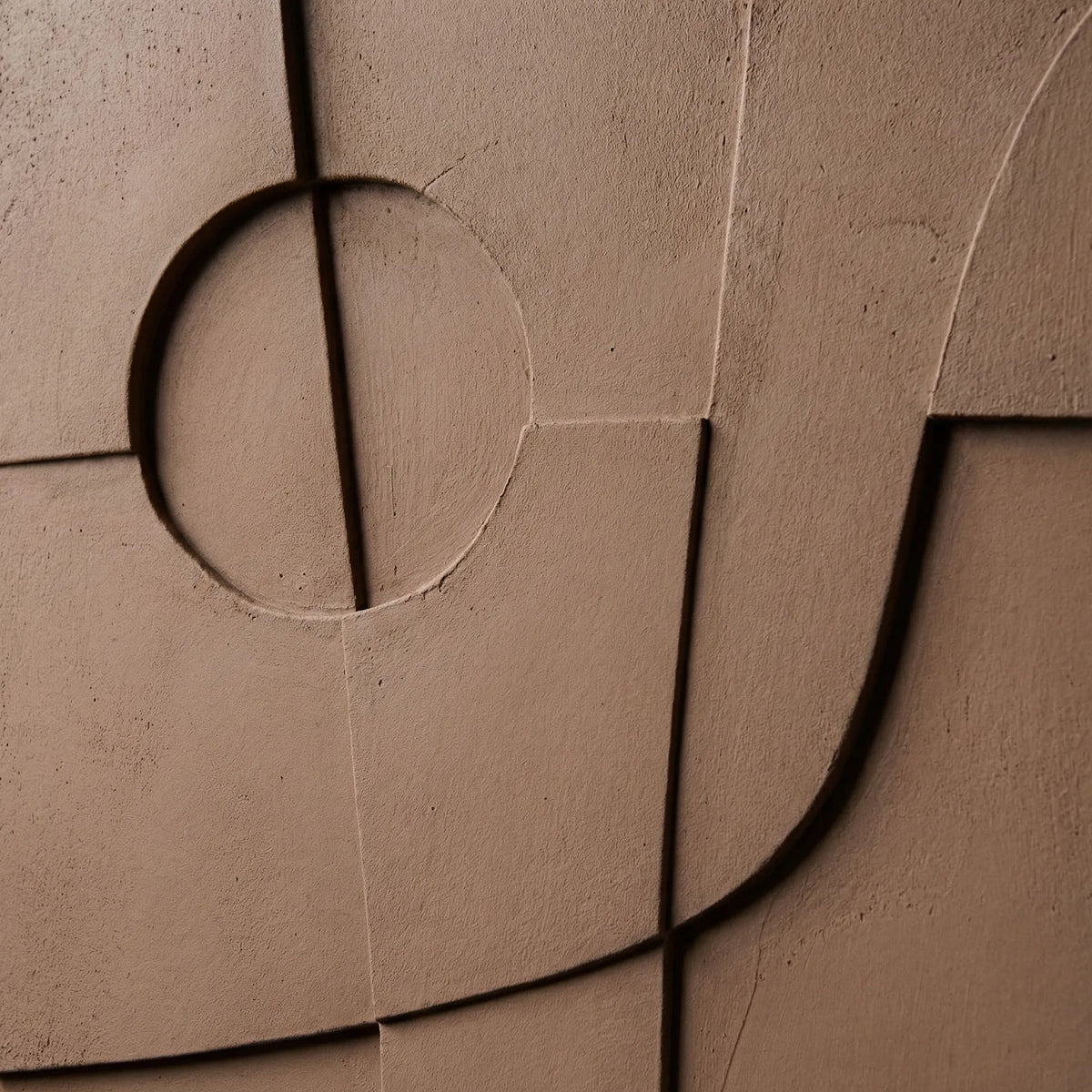 Abstract Wall Decor with Geometric Lines and 3D Effect for Living Room and Bedroom in Natural Tones | Sansoti