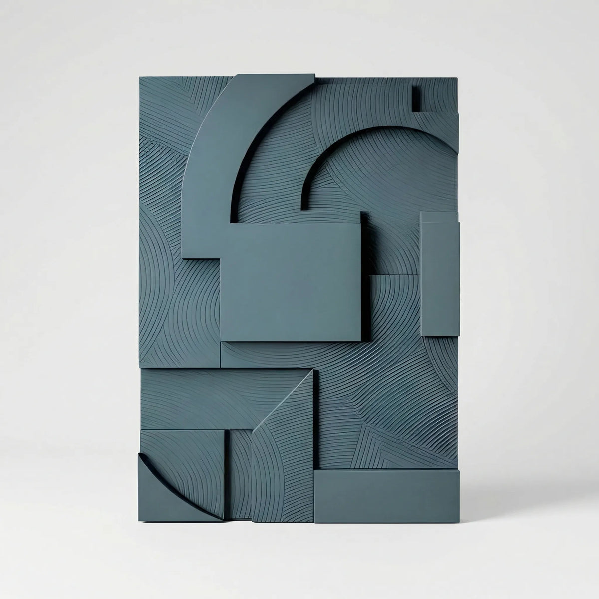 Abstract Wall Decor with Geometric Lines and 3D Effect for Living Room and Bedroom in Natural Tones | Sansoti