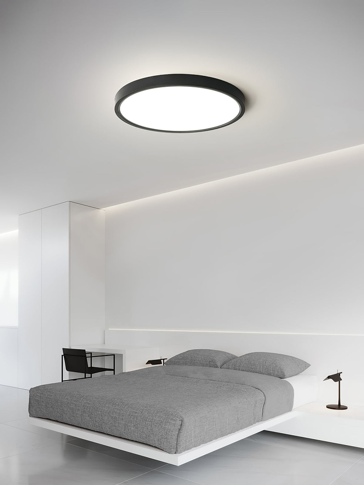 Ultradünne runde LED-Deckenleuchte mit minimalistischer moderner Ausführung für Wohnzimmer und Schlafzimmer, 5 Größen | Sansoti