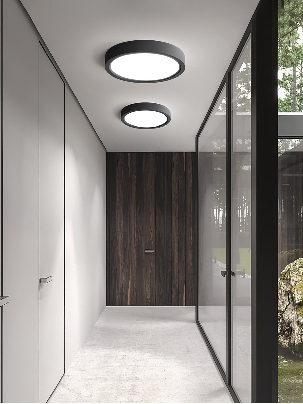 Ultradünne runde LED-Deckenleuchte mit minimalistischer moderner Ausführung für Wohnzimmer und Schlafzimmer, 5 Größen | Sansoti