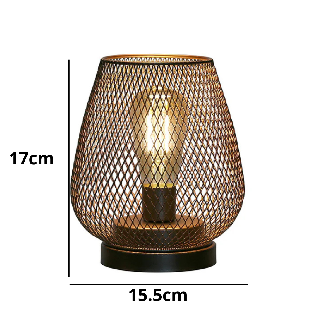Draadloze LED Lantaarn Mat Zwart Vintage Stijl Batterij Aangedreven Sfeerverlichting Binnen en Buiten Dimbaar | Sansoti