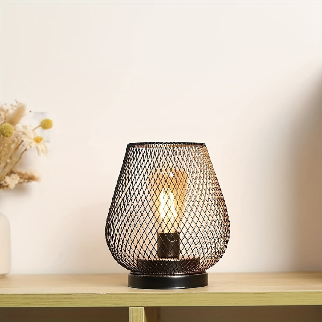 Draadloze LED Lantaarn Mat Zwart Vintage Stijl Batterij Aangedreven Sfeerverlichting Binnen en Buiten Dimbaar | Sansoti