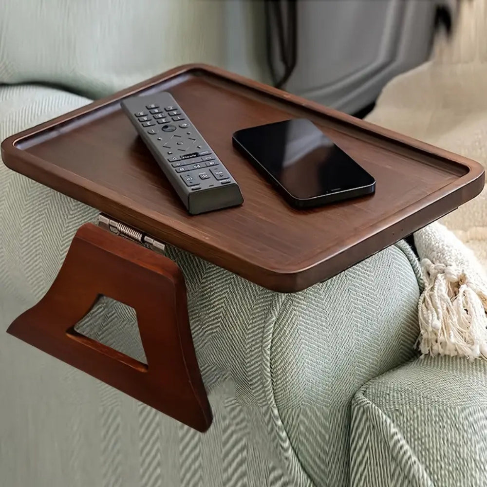 Bamboe Armsteun Tafelblad Clip-on Verstelbaar Laptophouder Snack Drankplateau Scandinavisch Bijzettafel Alternatief | Sansoti