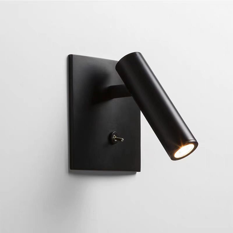 Wandlamp LED met Draaiknop Aluminium Zwart Wit Chroom Warm Wit Modern Design Verstelbaar voor Slaapkamer Gang Keuken 11×11cm | Sansoti
