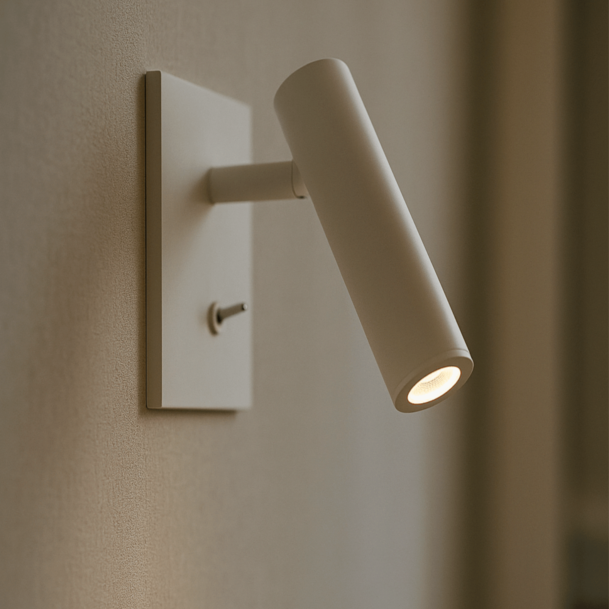 Wandlamp LED met Draaiknop Aluminium Zwart Wit Chroom Warm Wit Modern Design Verstelbaar voor Slaapkamer Gang Keuken 11×11cm | Sansoti