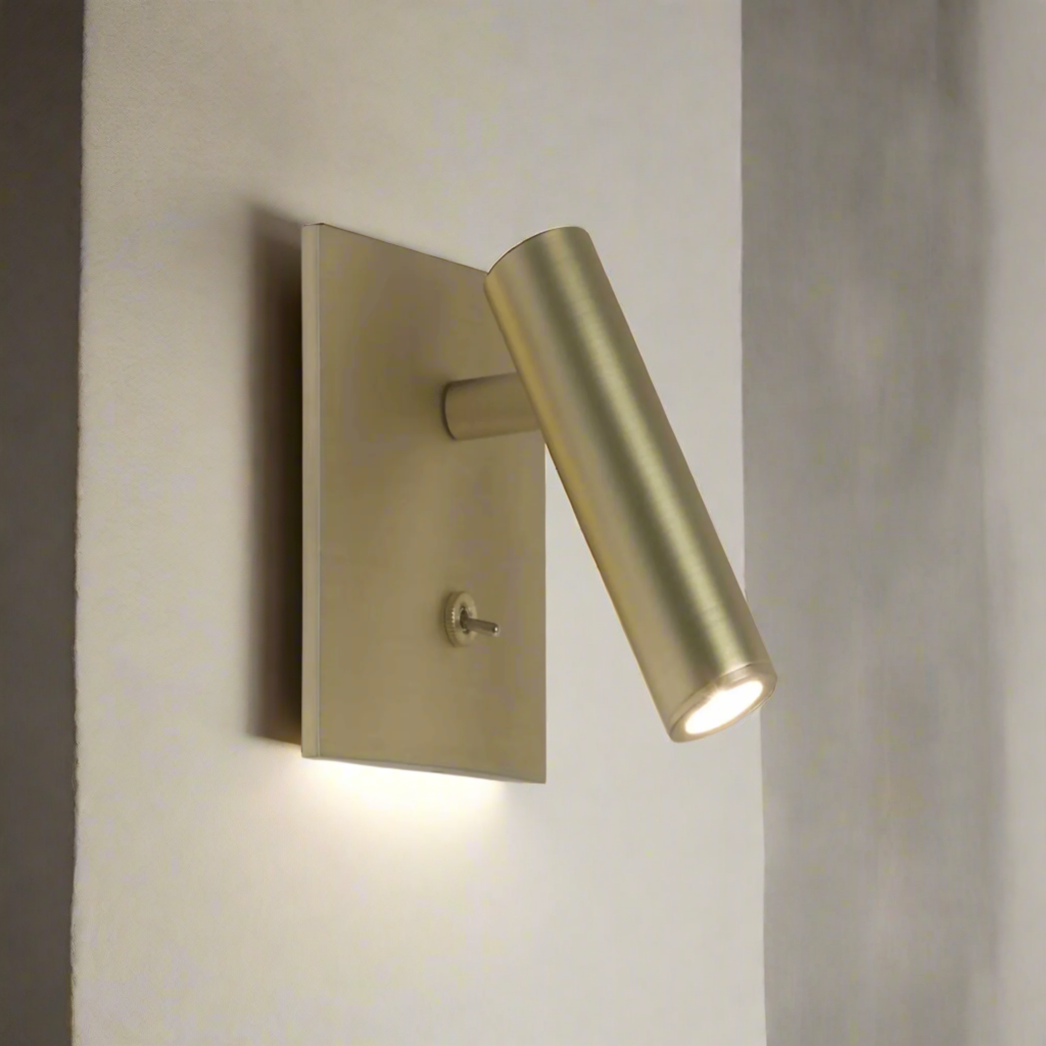 Wandlamp LED met Draaiknop Aluminium Zwart Wit Chroom Warm Wit Modern Design Verstelbaar voor Slaapkamer Gang Keuken 11×11cm | Sansoti