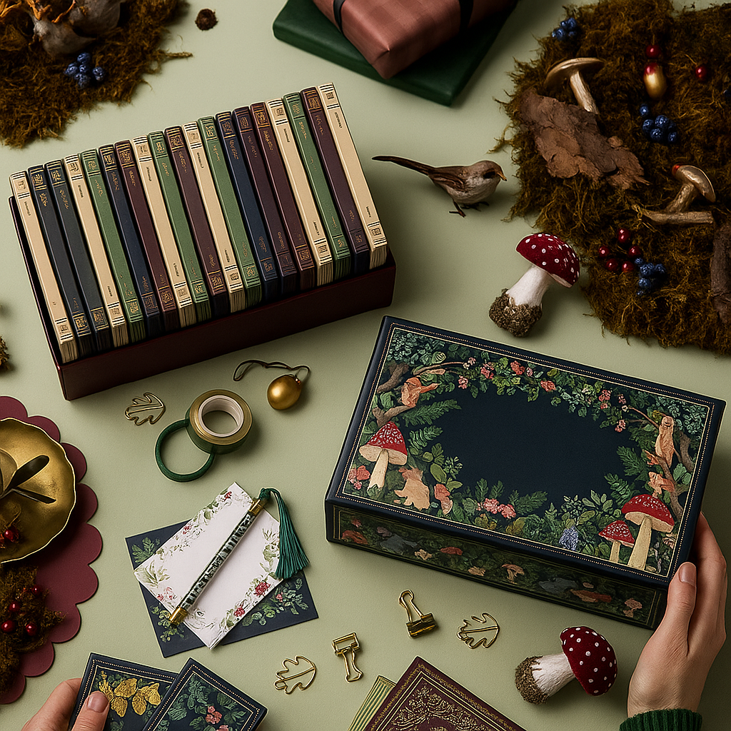 Schrijfwaren Adventskalender 24 Verrassingen Winterbos Design voor Liefhebbers Creatief Geschenk | Sansoti