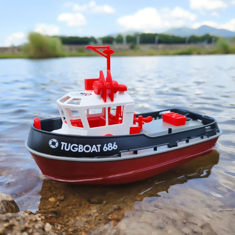 RC Sleepboot Watermodel met Dubbele Motoren Radiobesturing 50 Meter Bereik Waterspeelgoed voor Kinderen | Sansoti