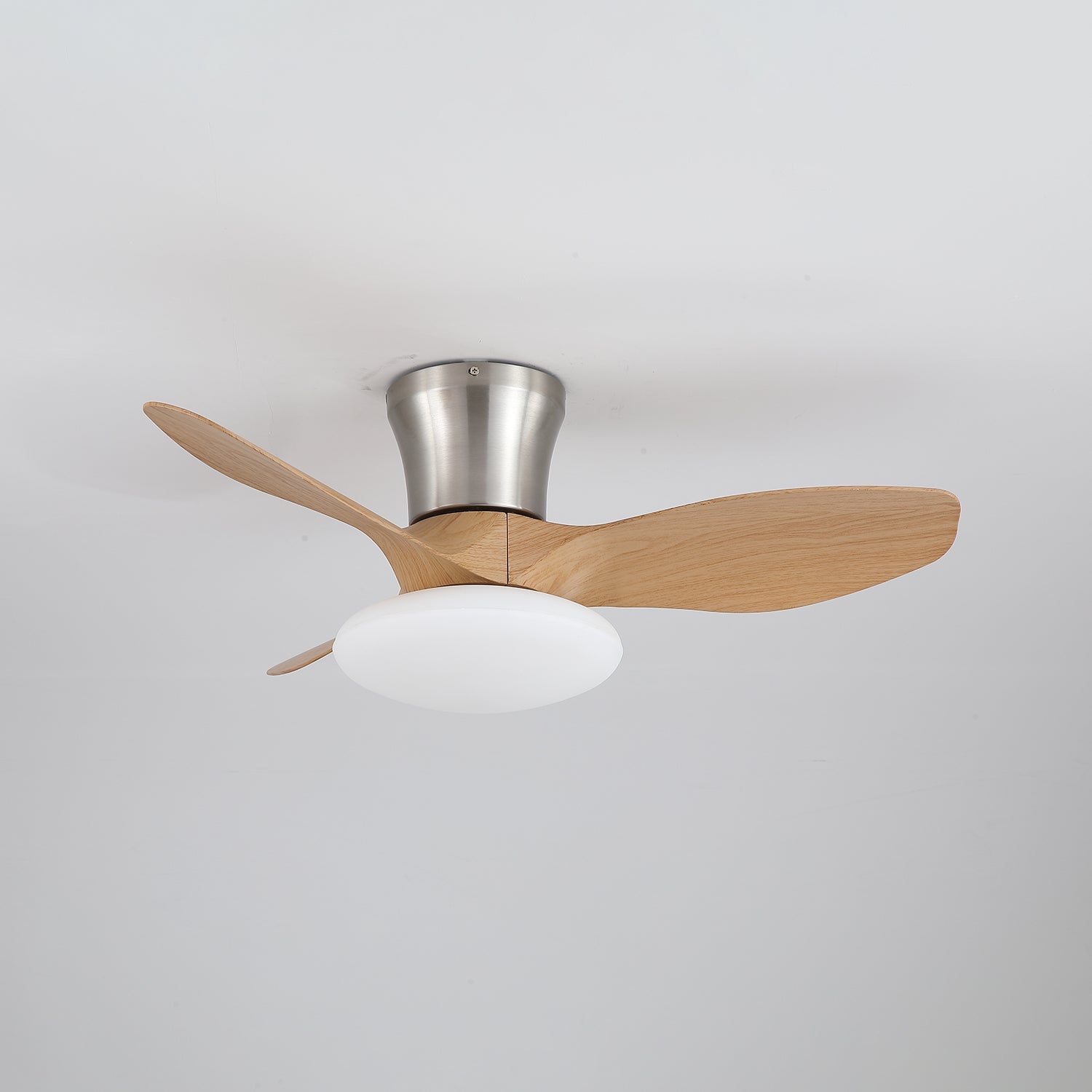 Ventilateur de plafond design moderne avec éclairage LED | Pales en bois | Sansoti