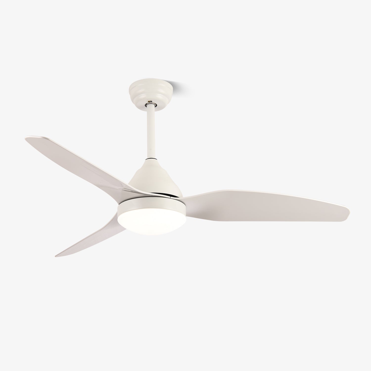 Ventilateur de plafond moderne Fia avec éclairage 3 vitesses télécommande ø106 cm noir blanc couleur bois | Sansoti