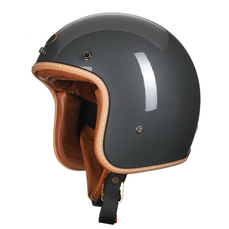 Vintage Motorhelm Laag Profiel DOT ECE Gecertificeerd Veilig Rijden Retro Stijl Bescherming Motor Scooter | Sansoti