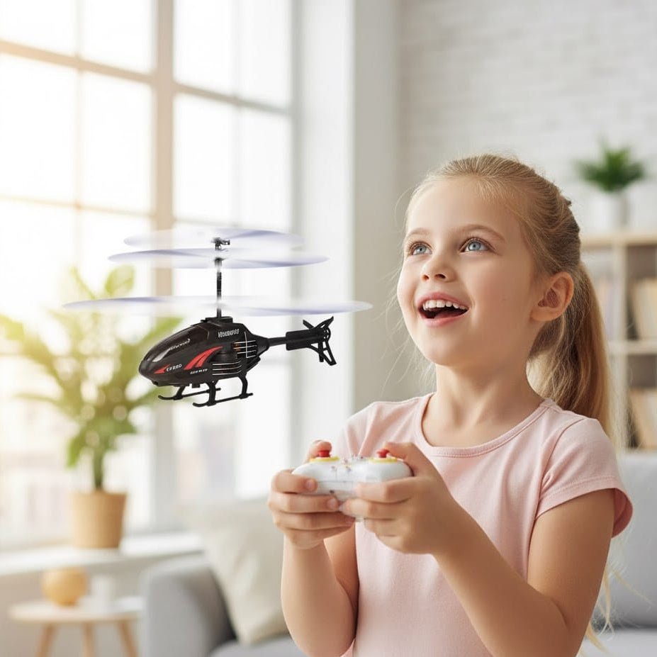 Afstandsbestuurbare Helikopter voor Kinderen — Mini Drone met Stabilisatie en Gyroscoop — Binnen RC Helicopter met USB Oplaadkabel — Vliegtuig Speelgoed vanaf 6 Jaar | Sansoti
