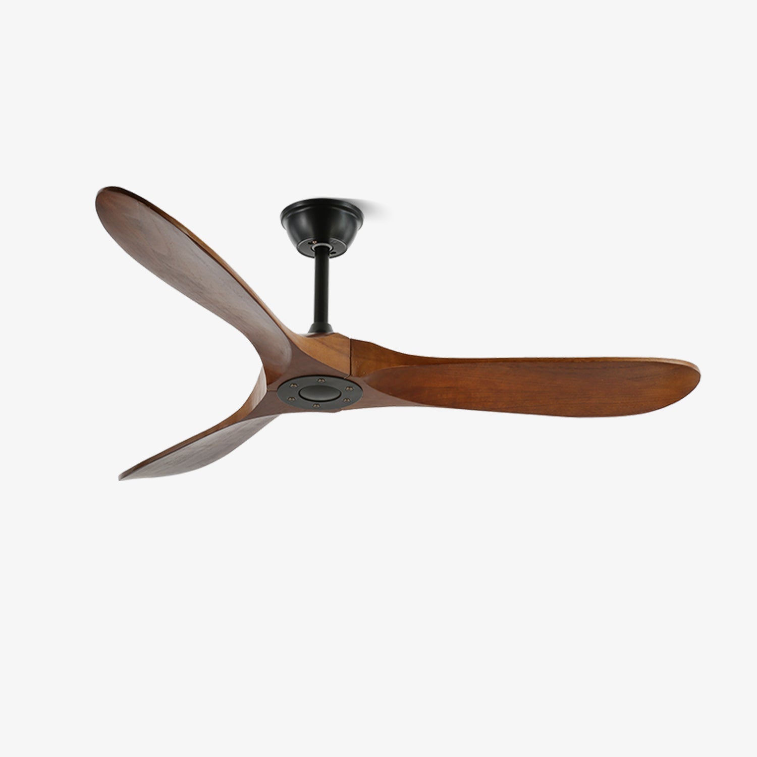 Plafondventilator met Houten Bladen en Stille DC Motor 106-132cm 6 Snelheden Afstandsbediening Klimaatbeheersing voor Woonkamer Slaapkamer Ventilatie | Sansoti