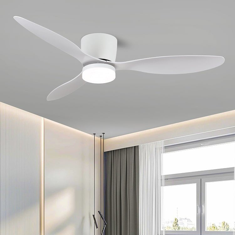 Plafondventilator met Verlichting Hout Minimalistische Stijl met Drie Snelheden Afstandsbediening voor Moderne Slaapkamer Woonkamer | Sansoti