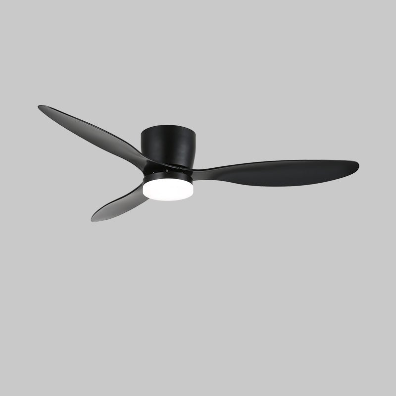 Plafondventilator met Verlichting Hout Minimalistische Stijl met Drie Snelheden Afstandsbediening voor Moderne Slaapkamer Woonkamer | Sansoti
