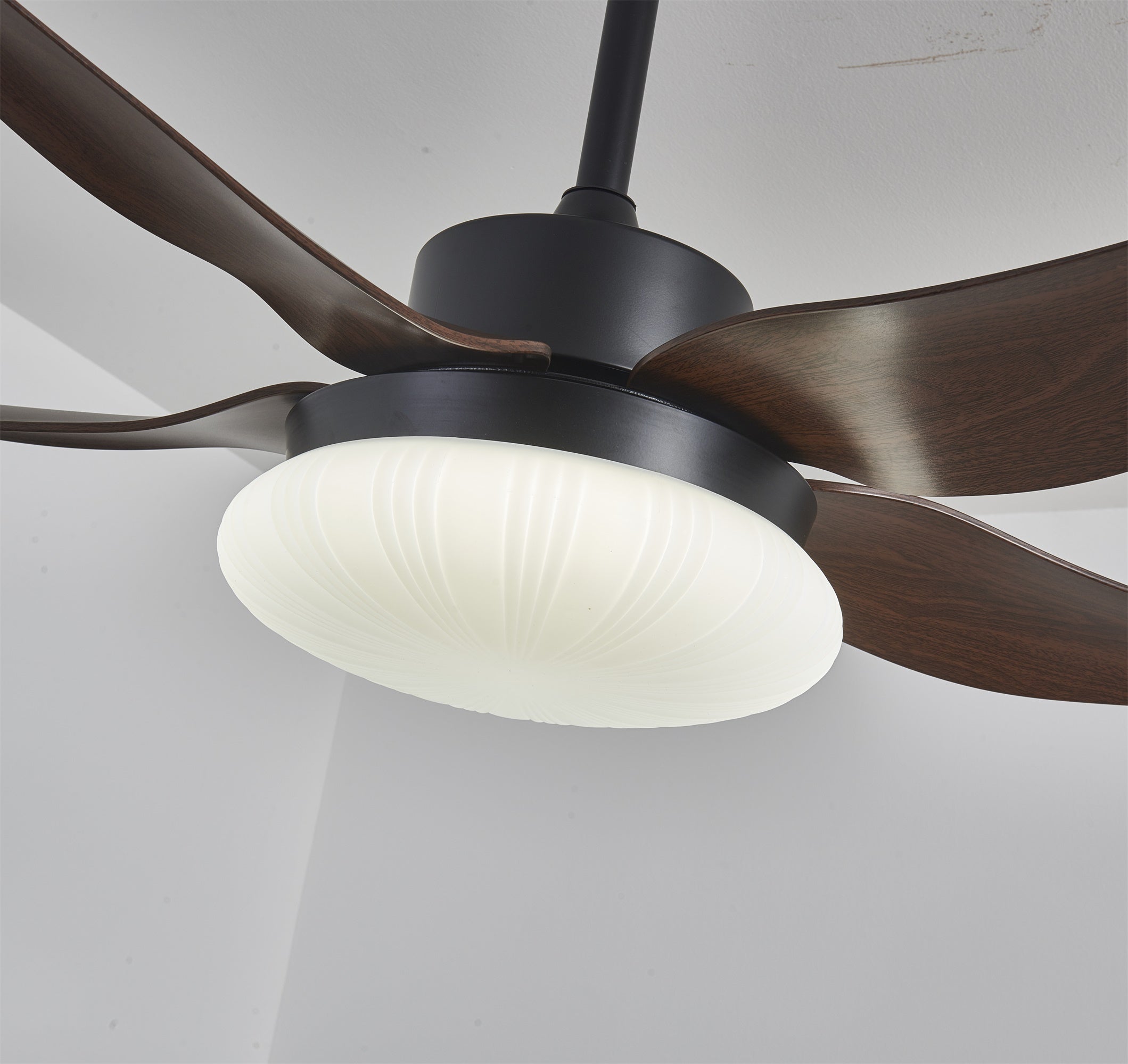 Moderne plafondventilator met verlichting en afstandsbediening hout design 106 cm | Sansoti