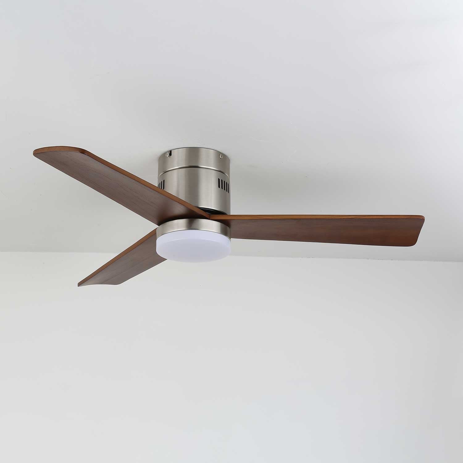 Plafondventilator met Verlichting Moderne Minimalistische Houtlook | Sansoti