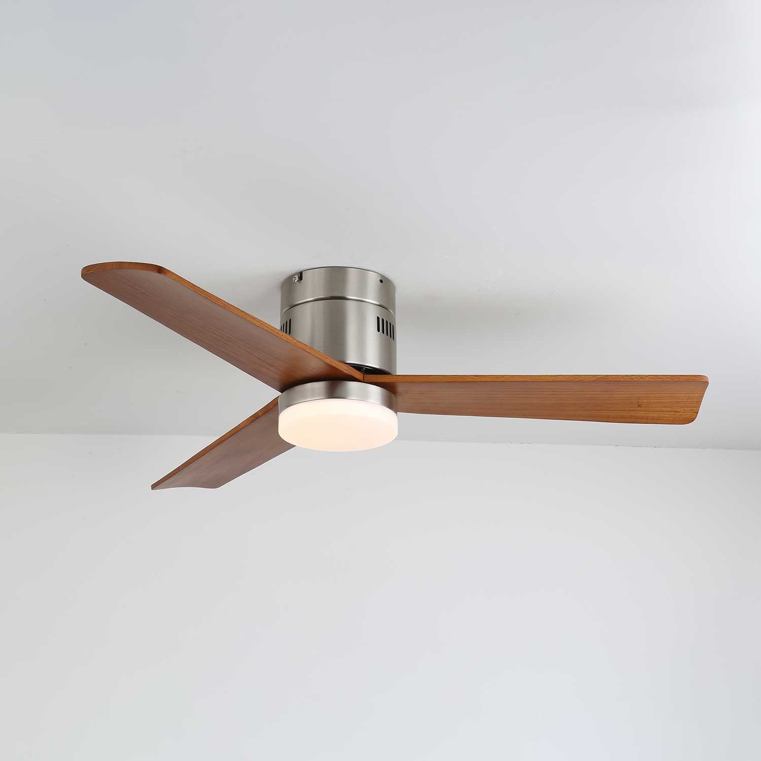 Plafondventilator met Verlichting Moderne Minimalistische Houtlook | Sansoti