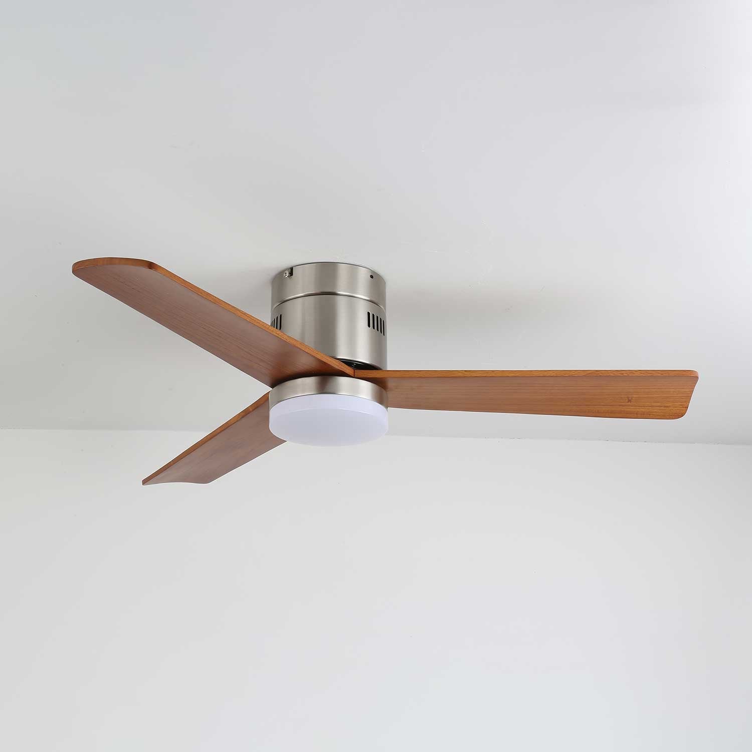 Plafondventilator met Verlichting Moderne Minimalistische Houtlook | Sansoti