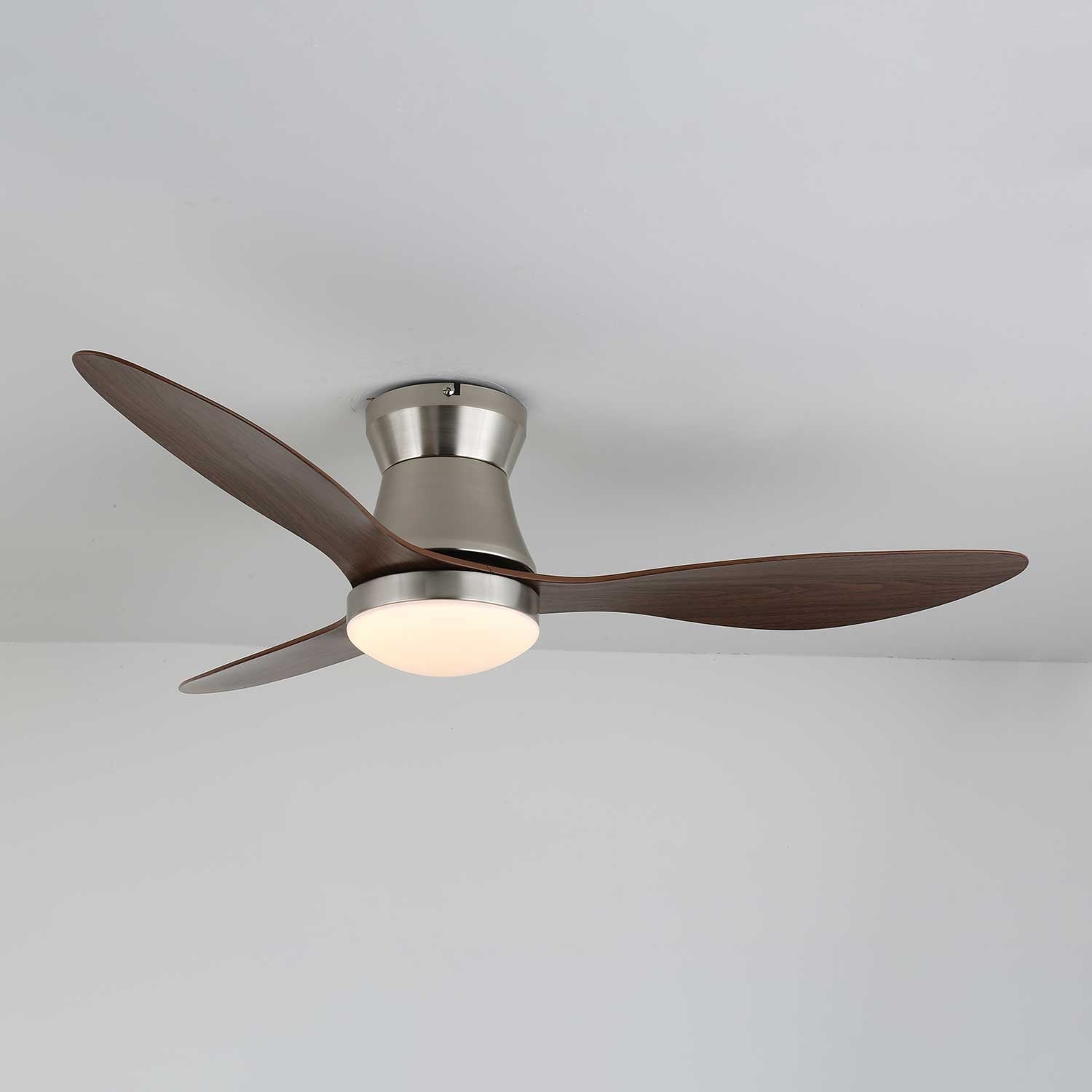 Moderne Plafondventilator Zerath met Verlichting in Hout en Metaal – Ø106cm – 6 Snelheden – Afstandsbediening – Stille Motor Ventilatorlamp Slaapkamer Woonkamer Eetkamer Ventilatoren Plafond | Sansoti