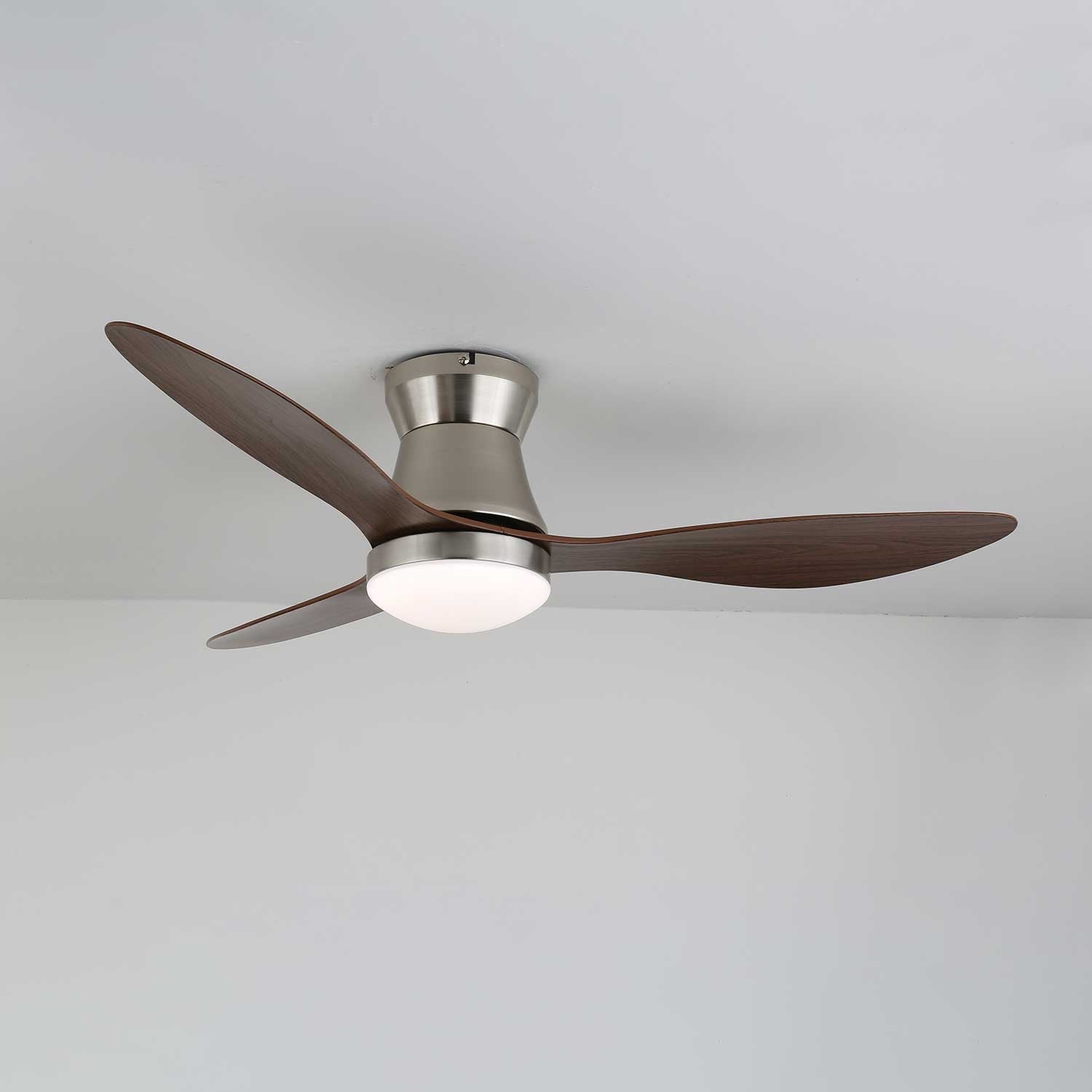 Moderne Plafondventilator Zerath met Verlichting in Hout en Metaal – Ø106cm – 6 Snelheden – Afstandsbediening – Stille Motor Ventilatorlamp Slaapkamer Woonkamer Eetkamer Ventilatoren Plafond | Sansoti