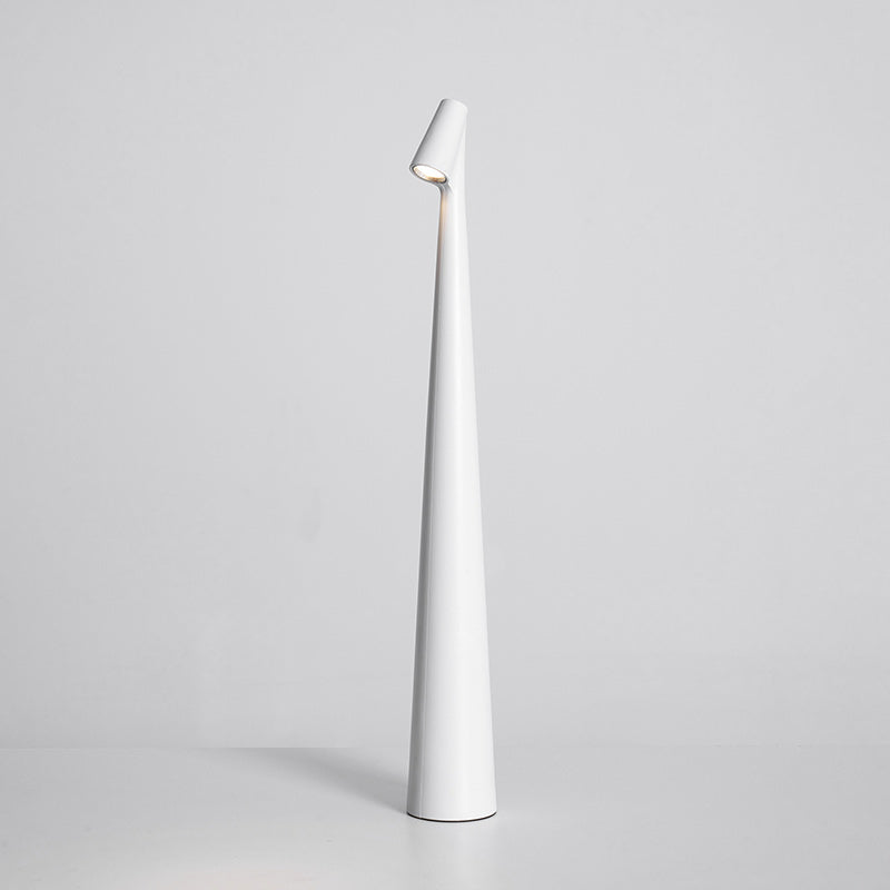 Oplaadbare Tafellamp Aluminium Dimbaar LED Touch Bedlamp Draadloos Design Kegelvormige Lampenkap Modern 45cm Acculamp | Sansoti