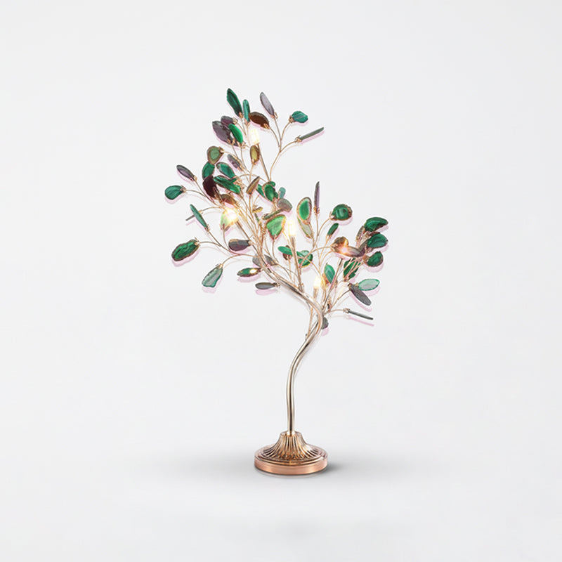 Agaat Kroonluchter – Natuursteen Hanglamp met Rozégouden Frame voor Hoge Ruimtes – Ø 65 cm & Ø 85 cm | Sansoti