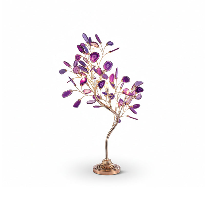 Agaat Kroonluchter – Natuursteen Hanglamp met Rozégouden Frame voor Hoge Ruimtes – Ø 65 cm & Ø 85 cm | Sansoti