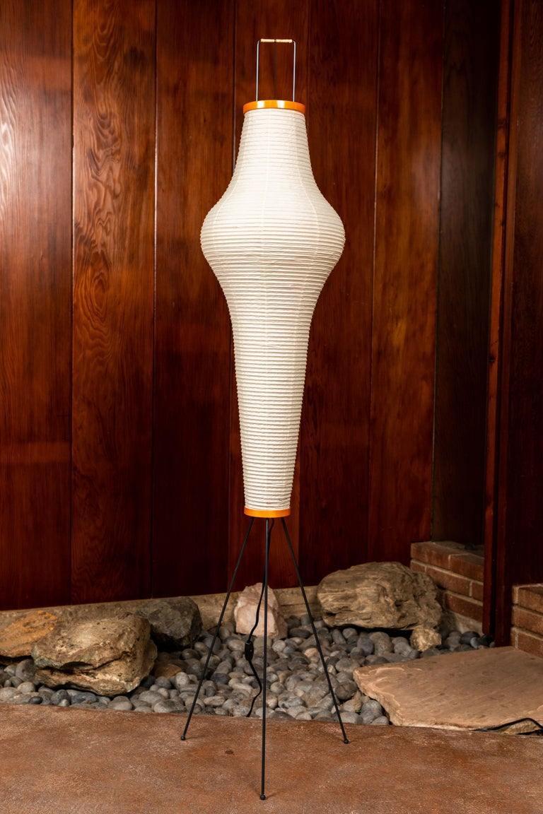 Lampadaire Akari Papier de Mûrier Métal Style Japonais Salon | Restfield