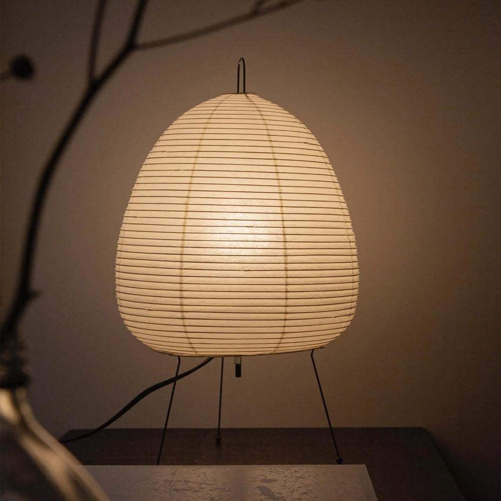 Japanse Lantaarn Tafellamp met Handgemaakt Moerbeipapier Scherm – 8 Maten – E26 Fitting – Plug & Play met 150 cm Snoer – Inspiratie 1951 Akari Lantaarns | Sansoti