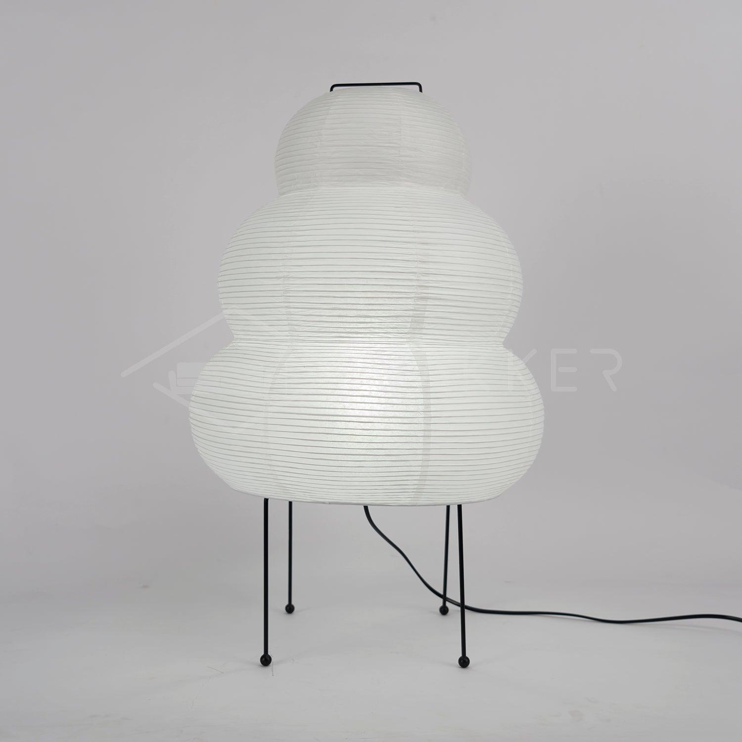 Japanse Lantaarn Tafellamp met Handgemaakt Moerbeipapier Scherm – 8 Maten – E26 Fitting – Plug & Play met 150 cm Snoer – Inspiratie 1951 Akari Lantaarns | Sansoti