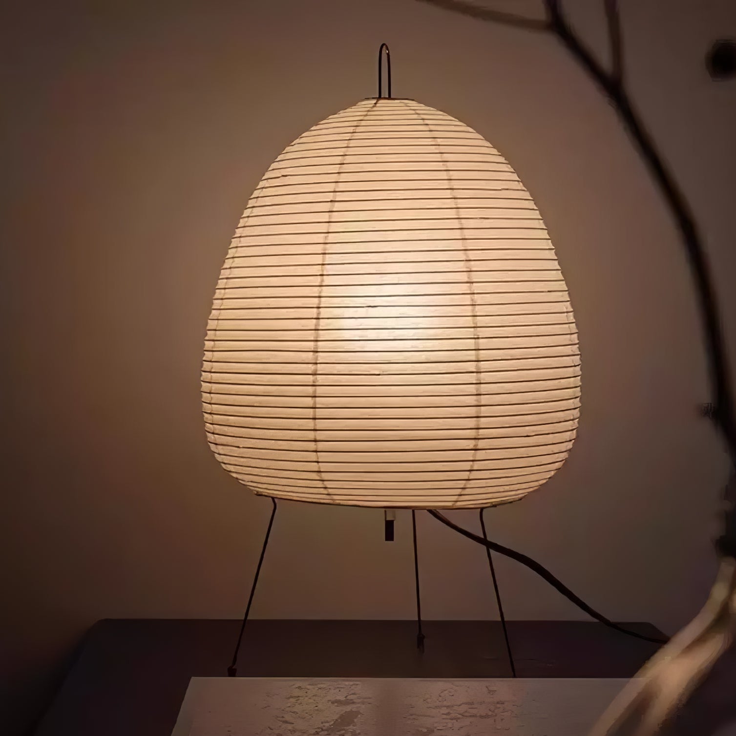 Japanse Lantaarn Tafellamp met Handgemaakt Moerbeipapier Scherm – 8 Maten – E26 Fitting – Plug & Play met 150 cm Snoer – Inspiratie 1951 Akari Lantaarns | Sansoti