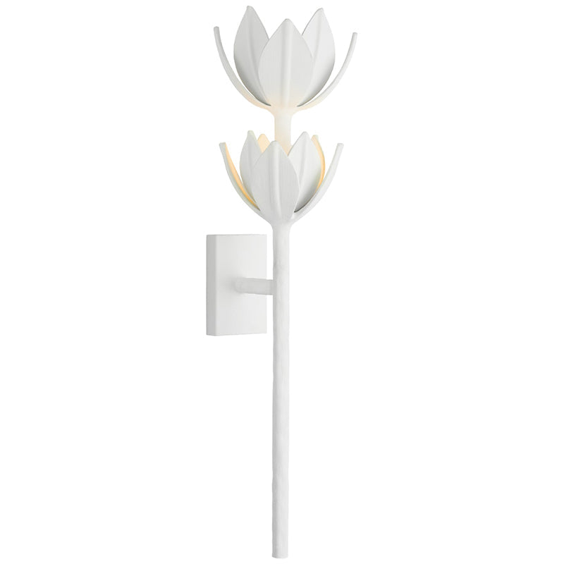 Design Wandlamp met Bloemvorm in Messing en Gips – Artistieke Wandverlichting Geïnspireerd op Giacometti voor Woonkamer en Hal | Sansoti