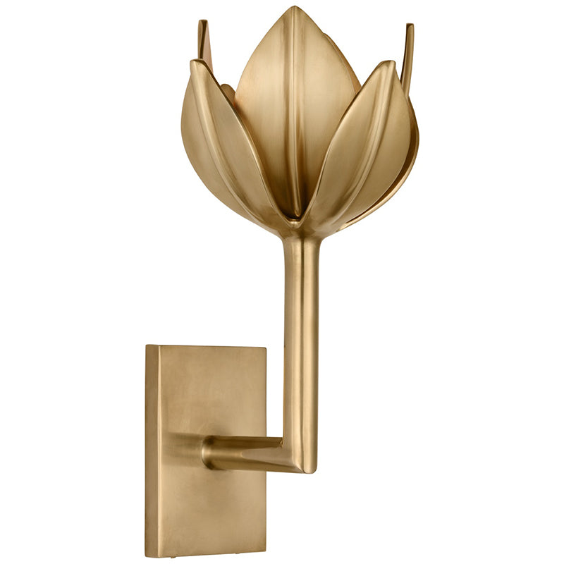 Design Wandlamp met Bloemvorm in Messing en Gips – Artistieke Wandverlichting Geïnspireerd op Giacometti voor Woonkamer en Hal | Sansoti