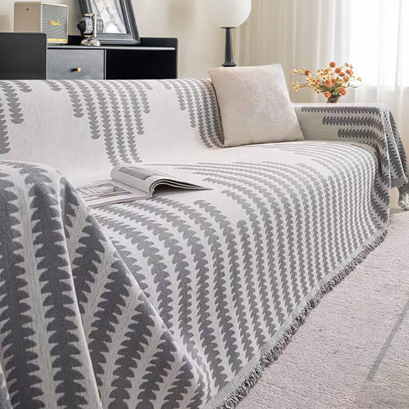 Chenille Bankhoes Tweezijdig Krasbestendig Beschermhoes voor Bank Universeel Sofaovertrek Woondecoratie | Sansoti