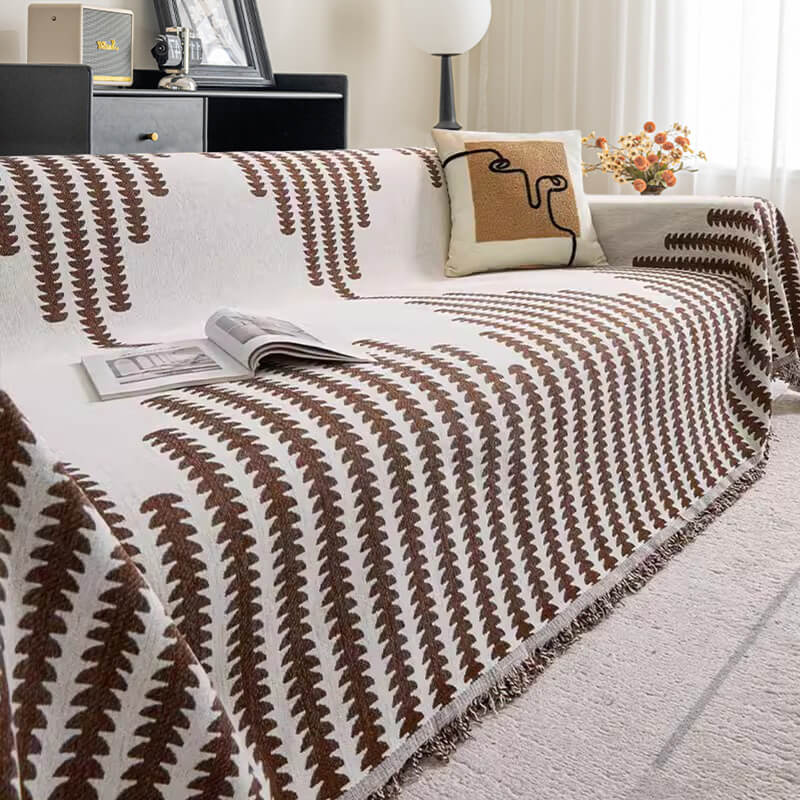 Chenille Bankhoes Tweezijdig Krasbestendig Beschermhoes voor Bank Universeel Sofaovertrek Woondecoratie | Sansoti