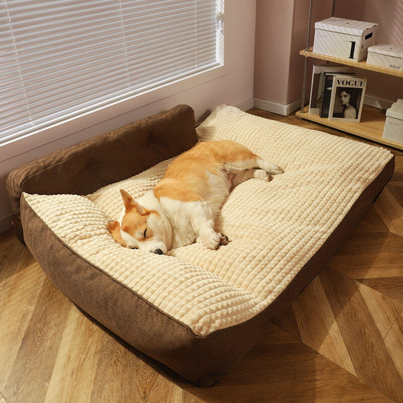 Pluche Huisdierkussen Extra Dik Wasbaar voor Hond en Kat Comfortabel Warm Zacht Vier Seizoenen Slaapplaats | Sansoti