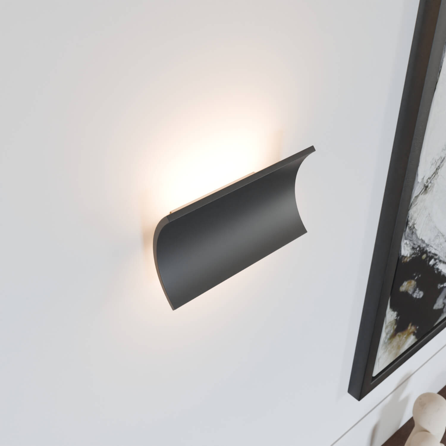 Elegante LED-Wandleuchte mit warmem, indirektem Licht für innen und geschützte Außenbereiche | Restfield