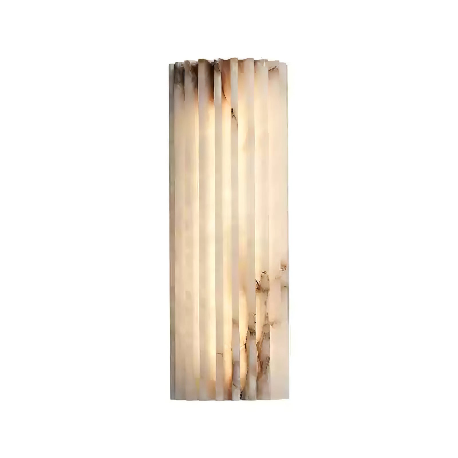 Alabaster Wandlamp Natuursteen – Geribbeld Design – Warm Licht – Scandinavische Stijl | Sansoti