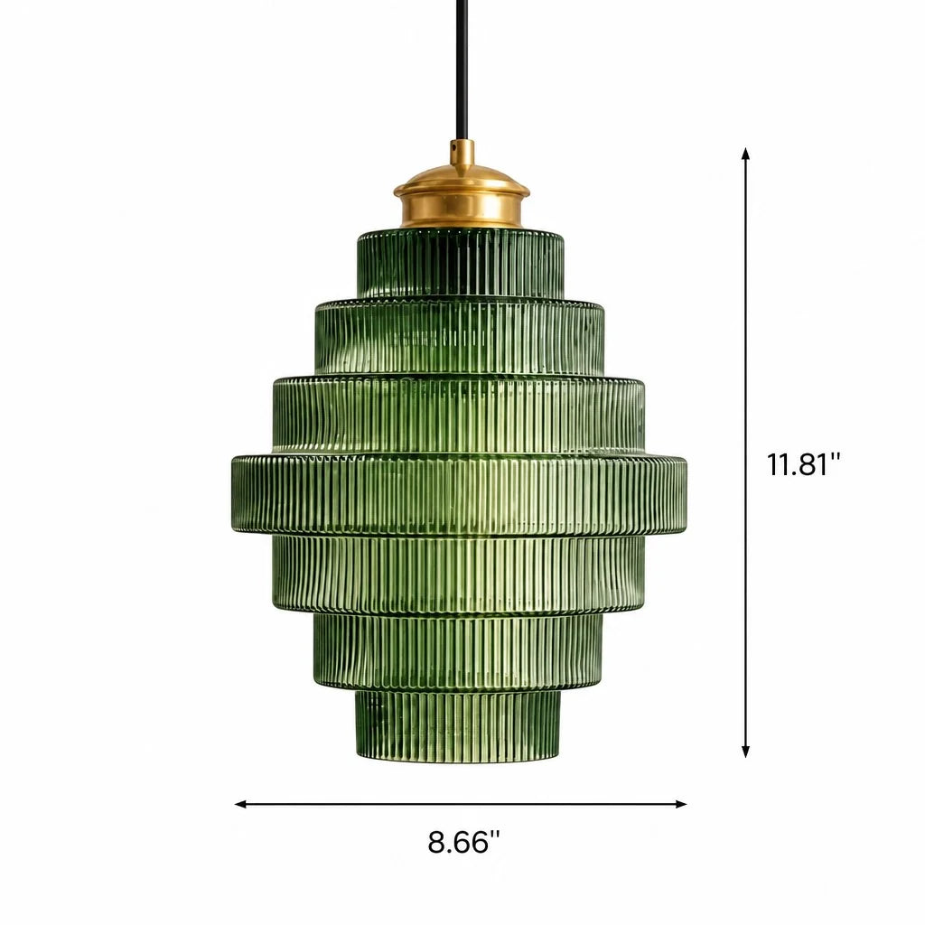 Glazen Hanglamp Gestreept Gekleurd Glas Flesmodel Scandinavische Verlichting voor Eetkamer Woonkamer Keukeneiland | Sansoti