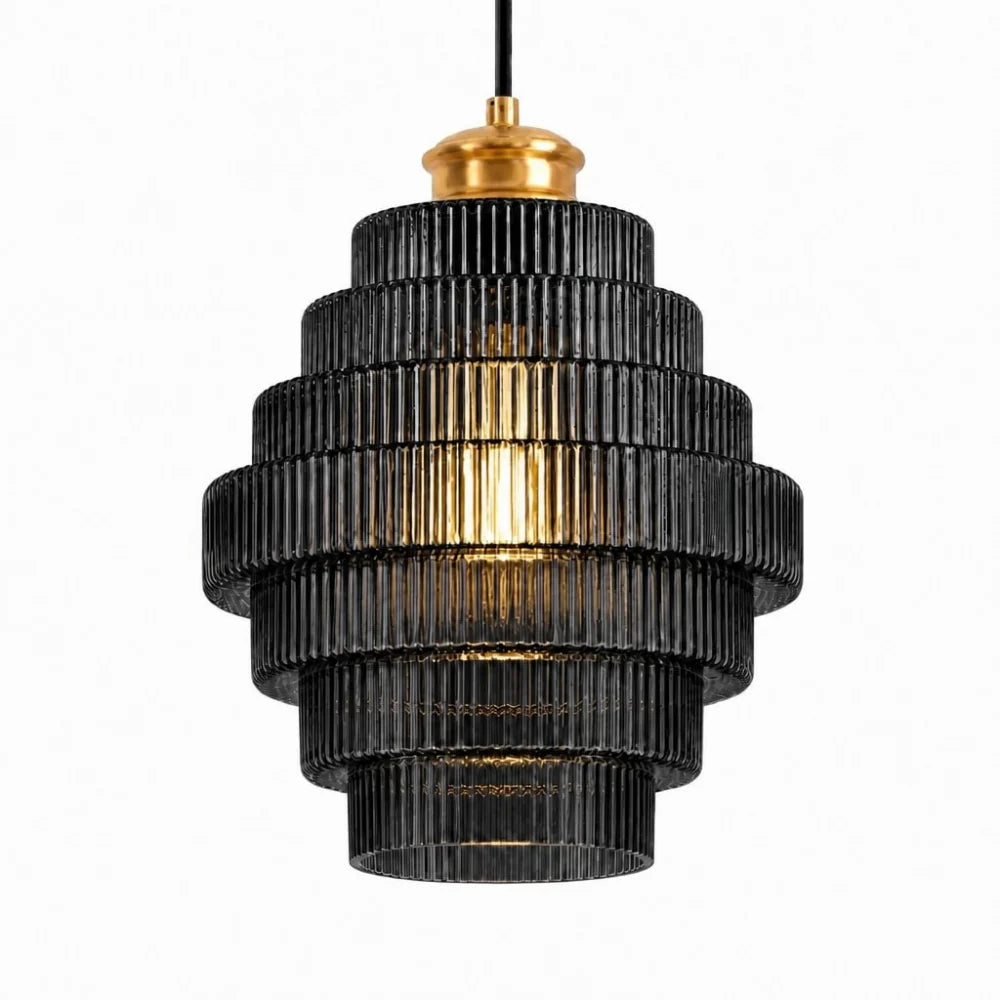 Glazen Hanglamp Gestreept Gekleurd Glas Flesmodel Scandinavische Verlichting voor Eetkamer Woonkamer Keukeneiland | Sansoti