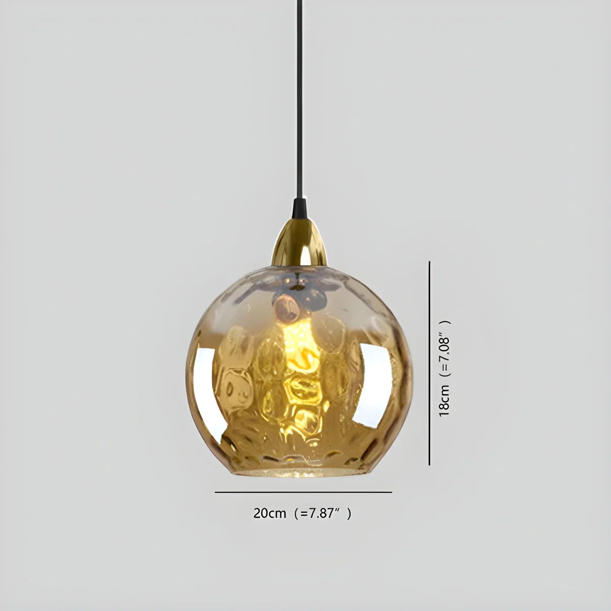 Hanglamp Glas E26 20 cm Grijs Eettafel Woonkamer Slaapkamer Rookglas Bollamp Pendellamp Sfeerverlichting | Sansoti
