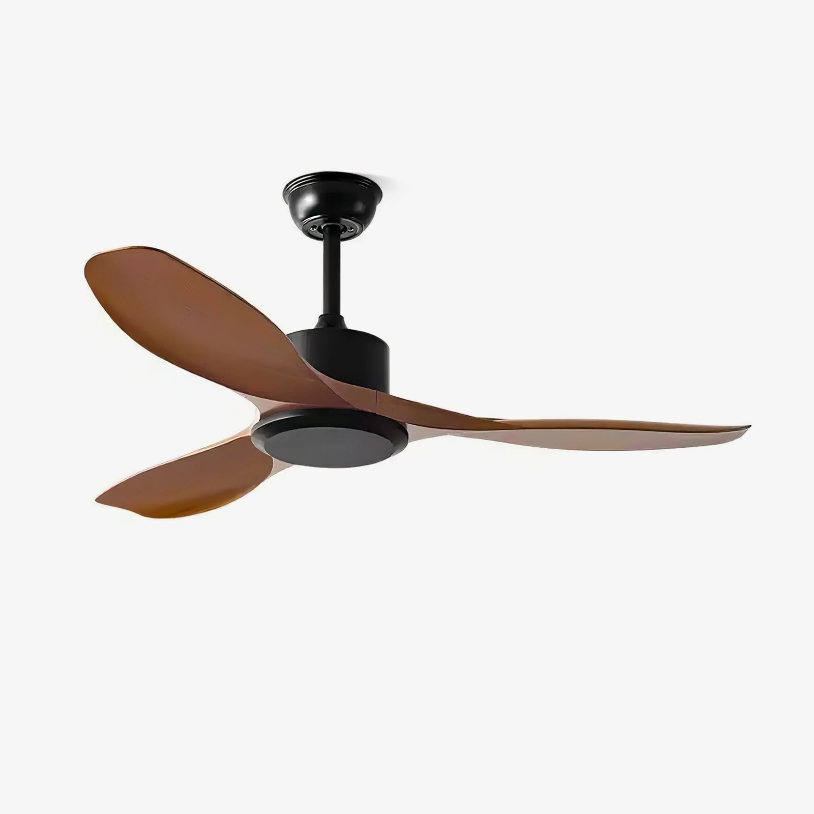 Minimalistische Plafondventilator Hout 106-132cm Met Afstandsbediening 5 Snelheden Omkeerbaar Koper Motor AC 110-240V | Sansoti
